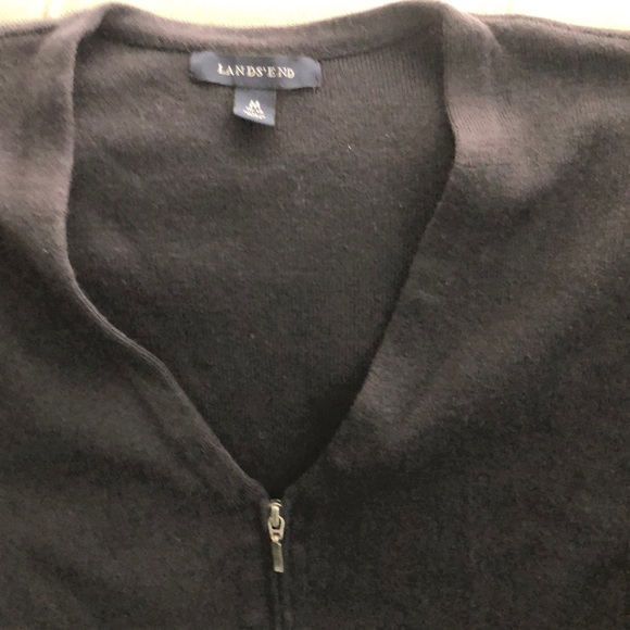 Dark navy Lands end zip cardigan - Picture 2 of 4